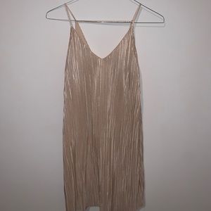 Gold shimmer dress